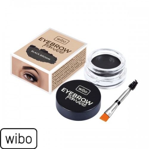 WIBO - Eyebrow Pomade + četkica za oblikovanje obrva - crno braon 